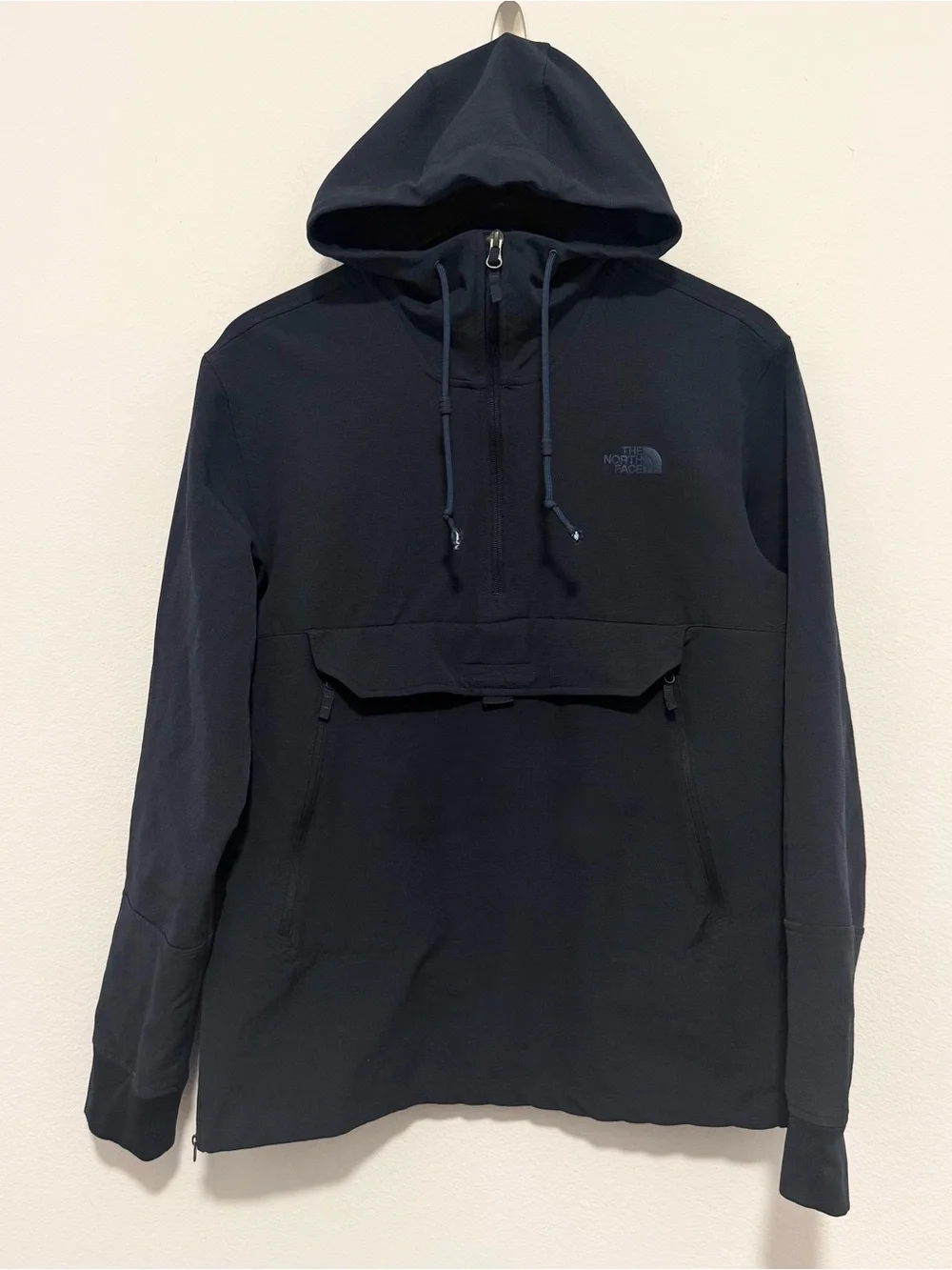 North Face Tekno Ridge Hoodie Pullover Water Resistant Wind Wall Navy Medium